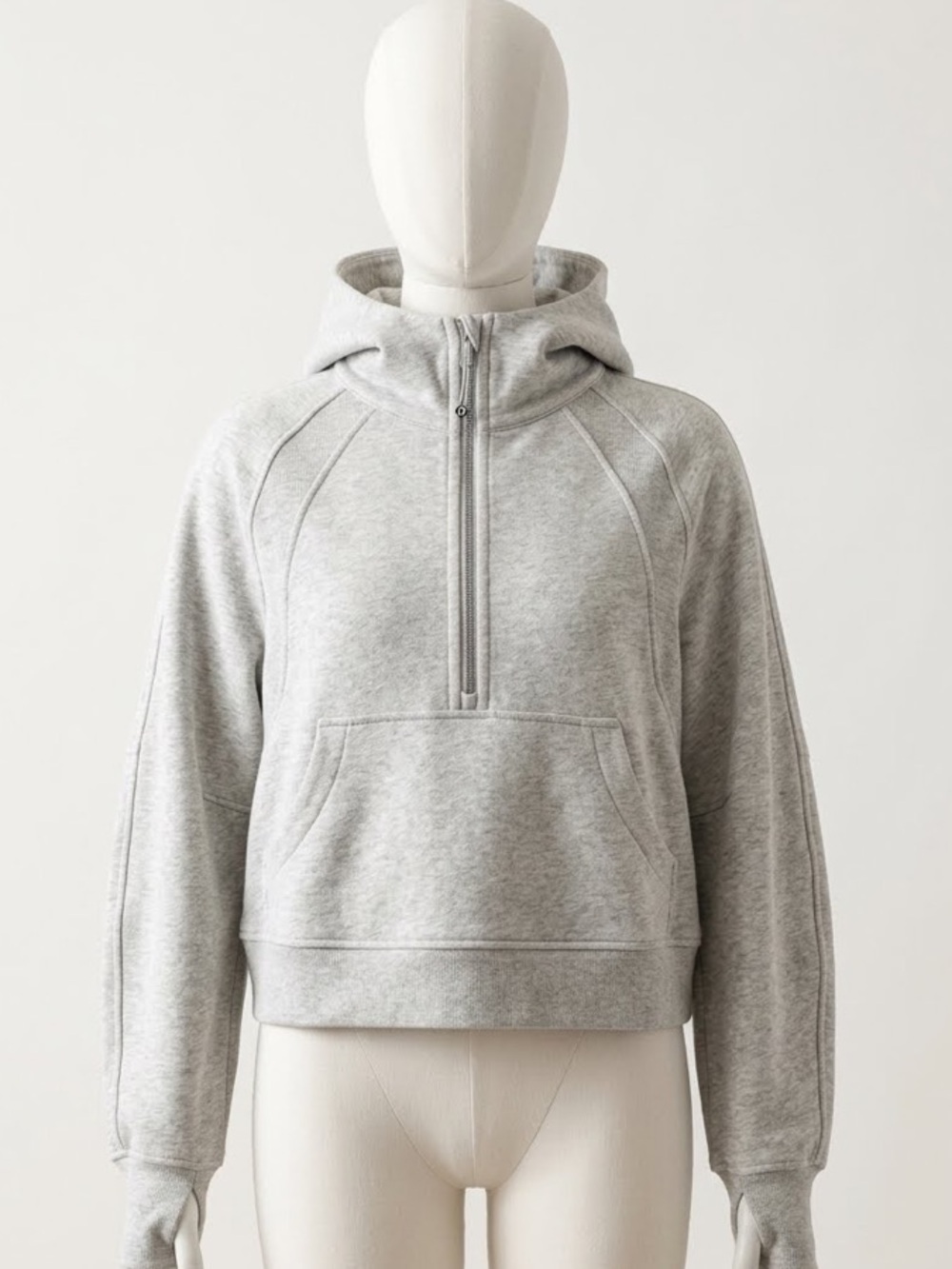 lululemon athletica Heather Gray Scuba Oversized Half Zip Hoodie Size S